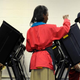 A voter gets instructions on how to use an electronic voting booth in Wilson, N.C.
Sara D. Davis/Getty Images